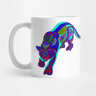 tora the tiger in ecopop totonac pattern art Mug